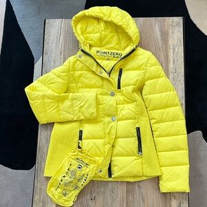 Point Zero Vibrant Yellow Quilted Jacket